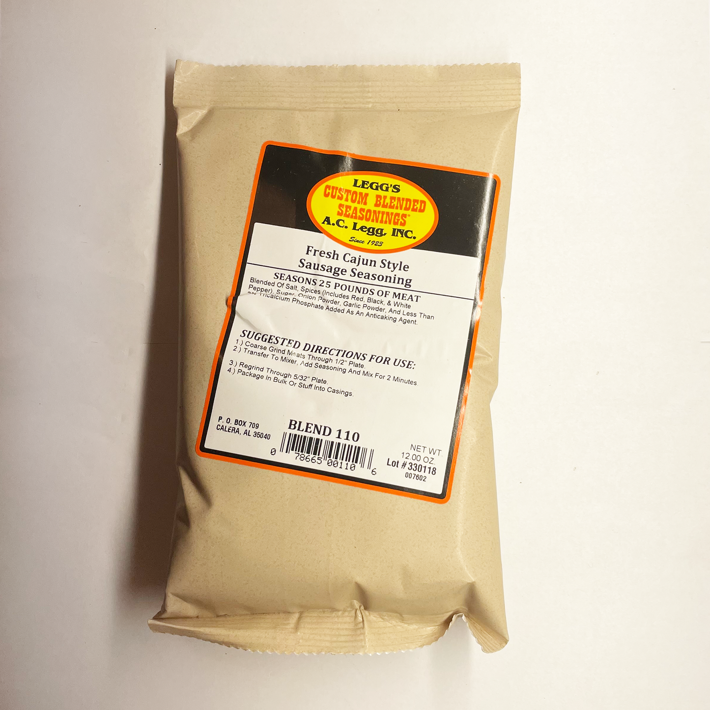 Blend #110 - Cajun Style Sausage Seasoning