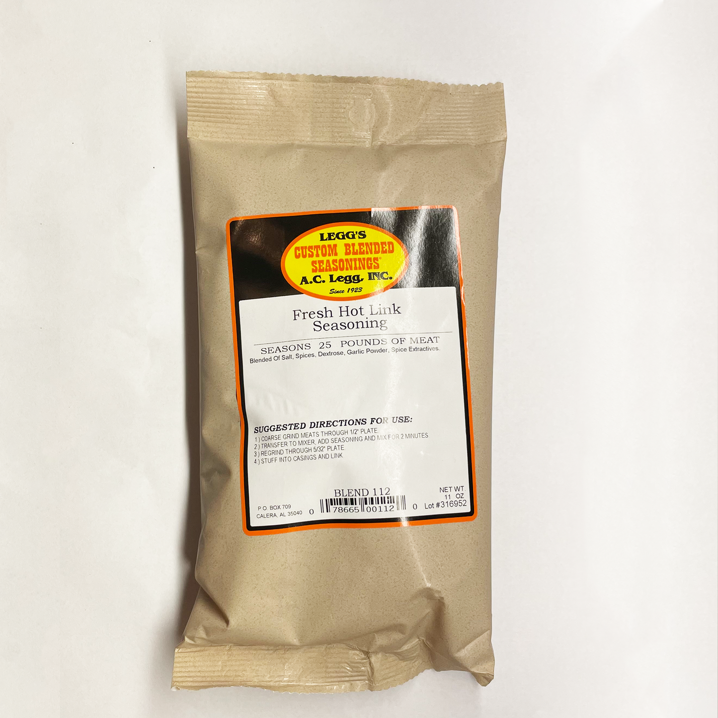 Blend #112 - Fresh Hot Link Sausage Seasoning