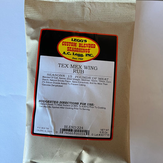 Blend #224 - Tex Mex Wing Rub for 15 lbs. of meat