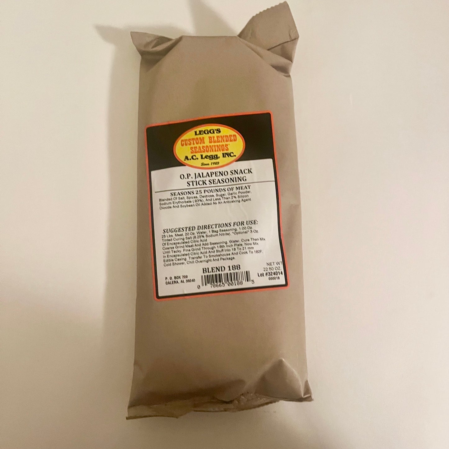 Blend #188 - Jalapeño Snack Stick Seasoning