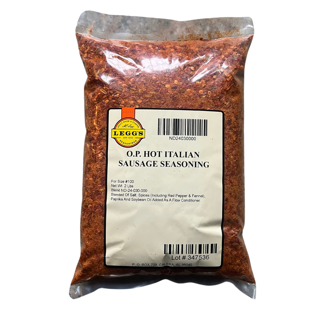 A.C. Leggs O.P. Hot Italian Sausage Blend 103 - 100 lbs.